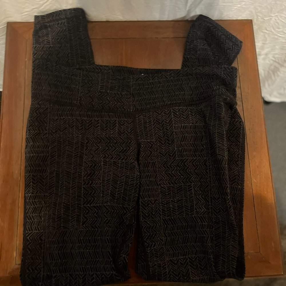 Prana black patterned leggings size medium